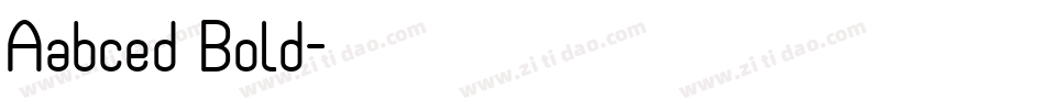 Aabced Bold字体转换